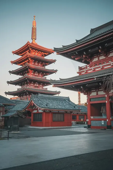 Framed Print : Five-Storied Pagoda at sunrise in the Senso-ji temple, Tokyo, Honshu, Japan, Asia Framed Print : Five-Storied Pagoda at sunrise in the Senso-ji temple, Tokyo, Honshu, Japan, Asia