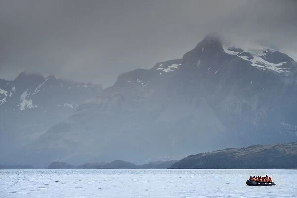 A fjord in the Darwin Mountain range, Alberto de Agostini National Park, Tierra del Fuego