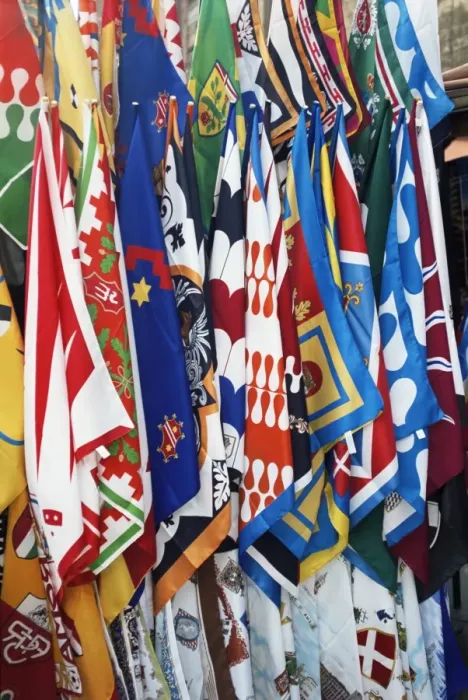 Framed Print : Flags and banners