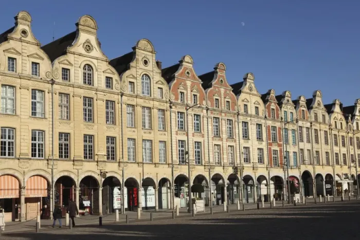 Framed Print : Flemish Baroque facades at the cobbled Petite Place (Place des Heros), Arras, Nord-Pas de Calais, France, Europe Framed Print : Flemish Baroque facades at the cobbled Petite Place (Place des Heros), Arras, Nord-Pas de Calais, France, Europe
