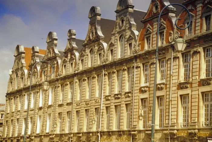 Framed Print : Flemish buildings from the 17th and 18th centuries, Places des Heros, Arras