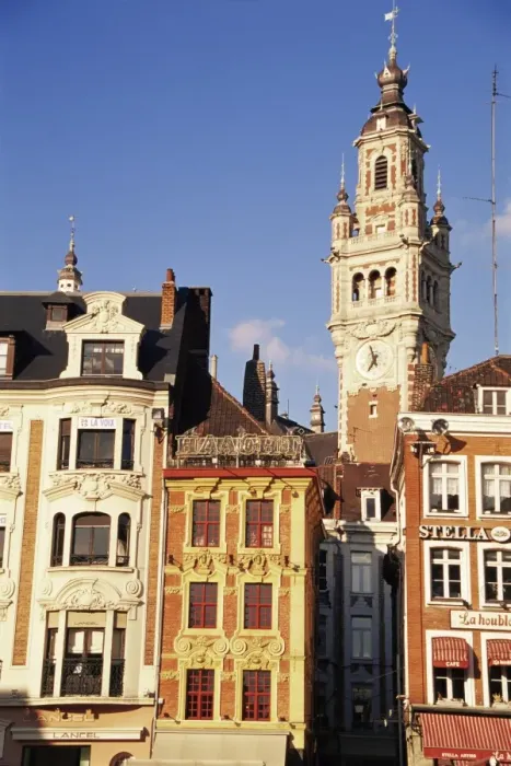 Framed Print : Flemish houses and belfry of the Nouvelle Bourse, Grand Place, Lille, Nord Framed Print : Flemish houses and belfry of the Nouvelle Bourse, Grand Place, Lille, Nord