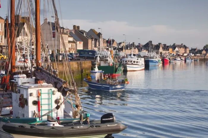 Framed Print : The Fleur de Lampaul, a protected historic monumen in the foreground, and small boat in the harbour at Saint Vst La Hougue, Cotentin Peninsula, Normandy, France, Europe Framed Print : The Fleur de Lampaul, a protected historic monumen in the foreground, and small boat in the harbour at Saint Vst La Hougue, Cotentin Peninsula, Normandy, France, Europe
