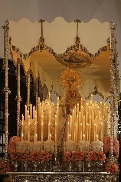 Float of the Virgin Mary, Easter Sunday procession at the end of Semana Santa (Holy Week)