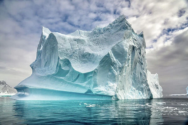 A floating iceberg in the Antarctic Peninsula, Antarctica, Polar Regions