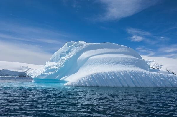 Floating, icebergs, Mikkelson Island, Antarctica, Polar Regions