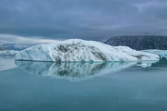 Framed Print : Floating icebergs in the Nuuk Icefjord, Western Greenland, Denmark, Polar Regions