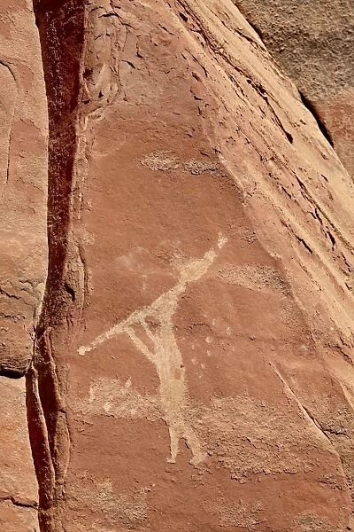 Flute player pictograph, Honanki Heritage Site, Coconino National Forest