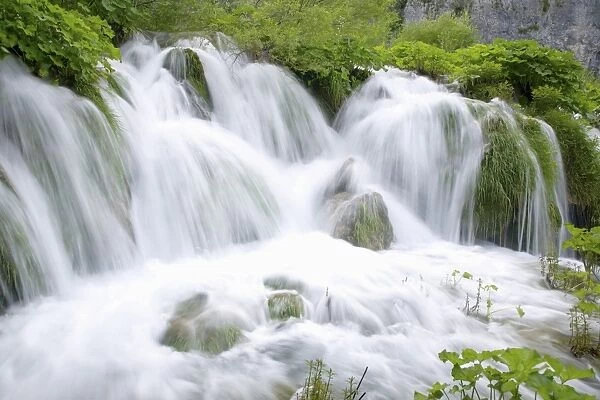 Foaming cascades, Plitvice Lakes National Park (Plitvicka Jezera), UNESCO World Heritage Site