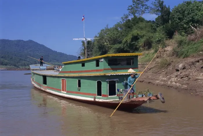 Framed Print : Following the Mekong river by boat to Luang Prabang Framed Print : Following the Mekong river by boat to Luang Prabang