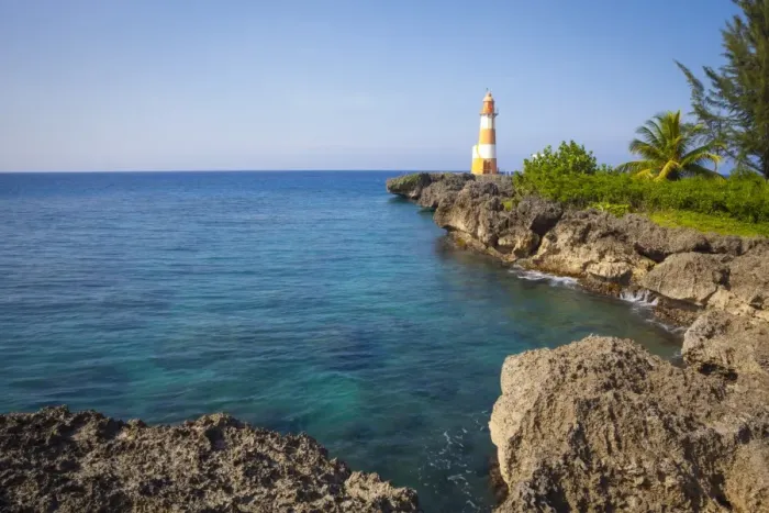 Framed Print : Folly Point Lighthouse, Port Antonio, Jamaica, West Indies, Caribbean, Central America Framed Print : Folly Point Lighthouse, Port Antonio, Jamaica, West Indies, Caribbean, Central America