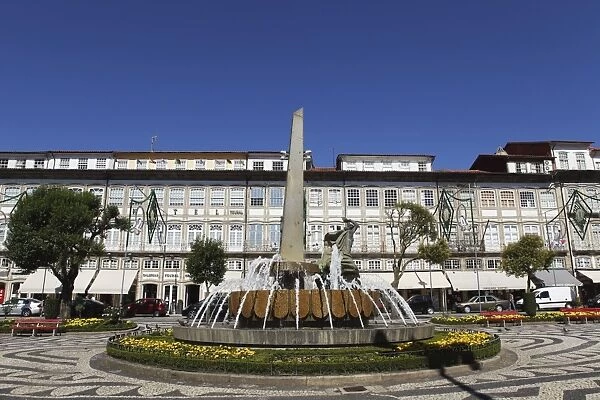 The Fonte Artistica fountain on the Largo de Toural public square in Guimaraes