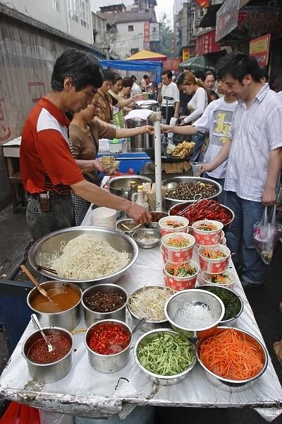 Food market in Wuhan, Hubei province, China, Asia