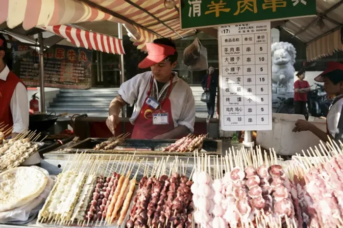 Framed Print : Food vendor in Wangfujing Snak Road, Wangfujing Dajie Shopping district Framed Print : Food vendor in Wangfujing Snak Road, Wangfujing Dajie Shopping district