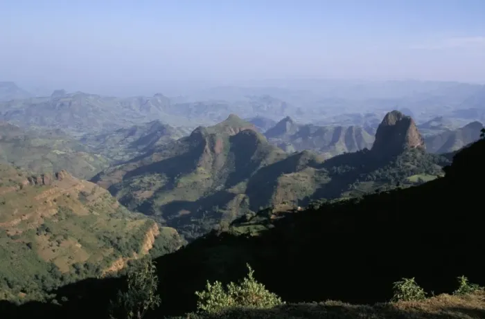 Framed Print : Foothills of the mountain range, Simien mountains, Ethiopia, Africa Framed Print : Foothills of the mountain range, Simien mountains, Ethiopia, Africa