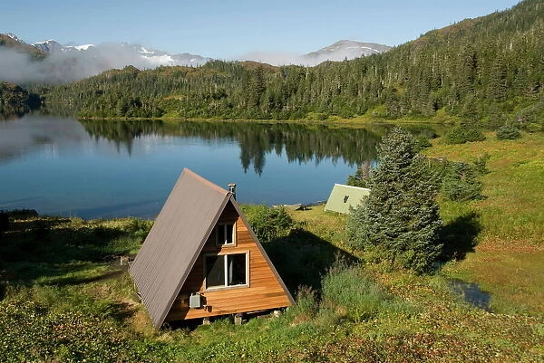 US Forest Service cabin, Shrode Lake, Prince William Sound, Alaska, United States of America