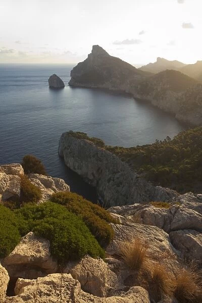 Formentor peninsula and north eastern coast from Mirador des Colomer, Majorca