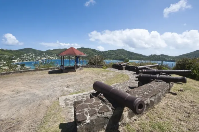 Framed Print : Fort Hamilton, Port Elizabeth, Bequia, St. Vincent and The Grenadines, Windward Islands