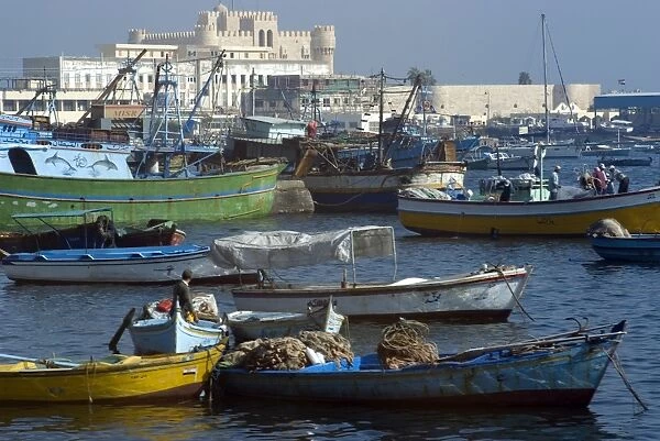 Fort and harbour, Alexandria, Egypt, North Africa, Africa