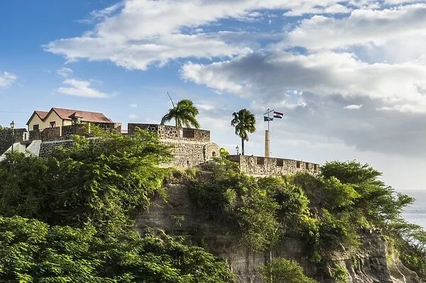 Fort Oranje, Oranjestad, capital of St. Eustatius, Statia, Netherland Antilles, West Indies