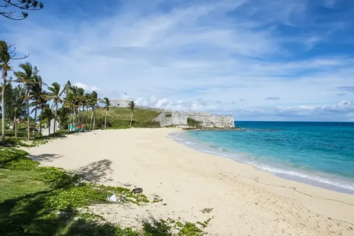 Framed Print : Fort St. Catherine and the white sand beach, Unesco World Heritage Site, the historic Framed Print : Fort St. Catherine and the white sand beach, Unesco World Heritage Site, the historic