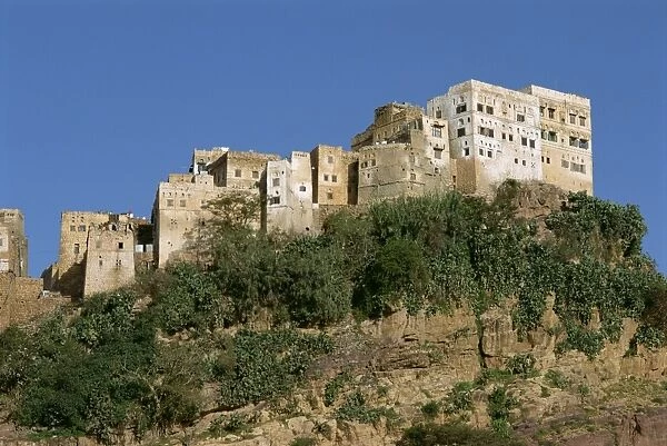 Fortress houses on hilltop