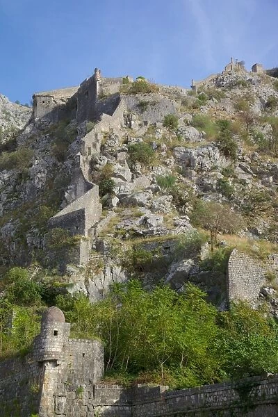 Fortress, Old Town, Kotor, UNESCO World Heritage Site, Montenegro, Europe