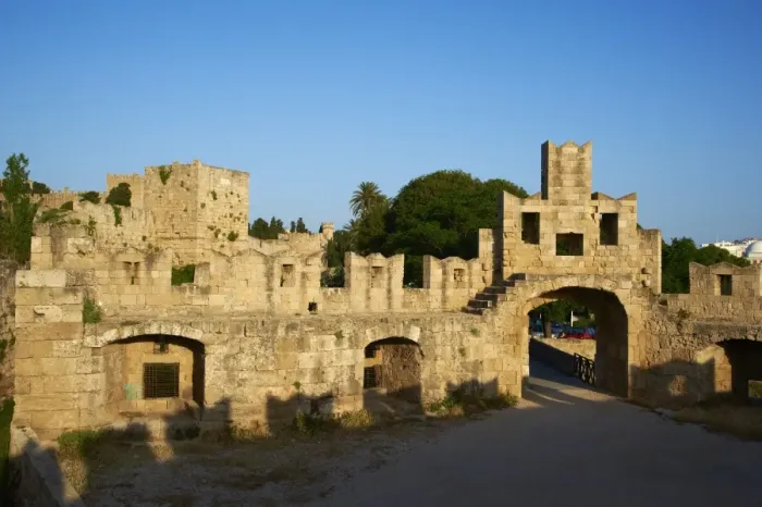 Framed Print : Fortress, UNESCO World Heritage Site, Rhodes City, Rhodes, Dodecanese, Greek Islands, Greece, Europe