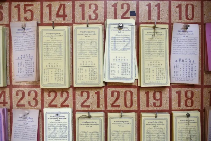 Framed Print : Fortune telling sheets, Pak Chonk, Thailand, Southeast Asia, Asia Framed Print : Fortune telling sheets, Pak Chonk, Thailand, Southeast Asia, Asia