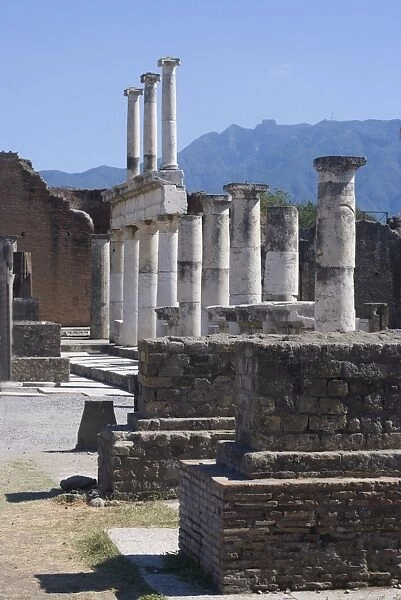 The Forum at the ruins of the Roman site of Pompeii, UNESCO World Heritage Site
