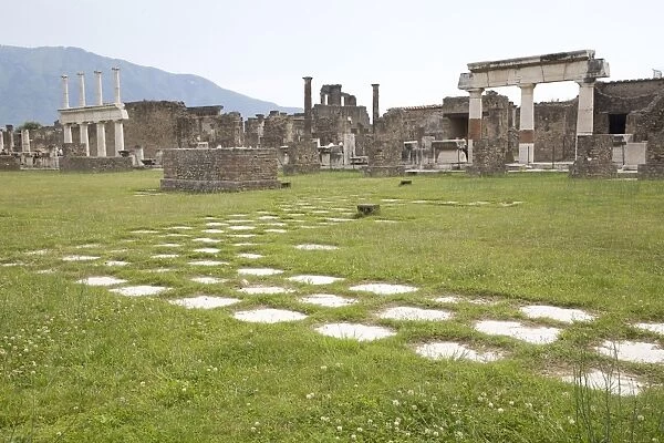 The Forum Square, Pompeii, UNESCO World Heritage Site, Campania, Italy, Europe