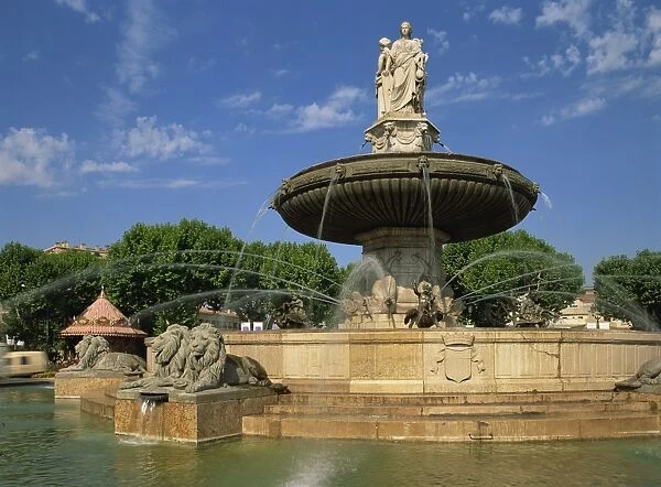 Fountain of the Bouches du Rhone, Aix en Provence, Bouches du Rhone, Provence