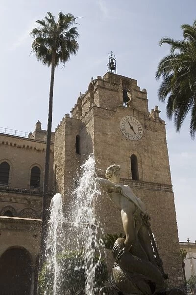 Fountain and cathedral