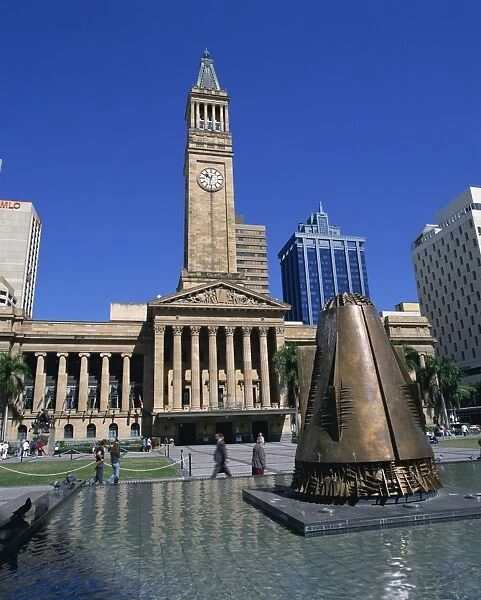 Fountain in front of the City Hall in Brisbane, Queensland, Australia, Pacific