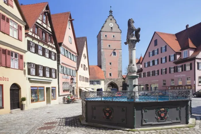Framed Print : Fountain at the marketplace with Wornitz Turm Tower, Dinkelsbuhl, Romantic Road (Romantische Strasse), Franconia, Bavaria, Germany, Europe Framed Print : Fountain at the marketplace with Wornitz Turm Tower, Dinkelsbuhl, Romantic Road (Romantische Strasse), Franconia, Bavaria, Germany, Europe