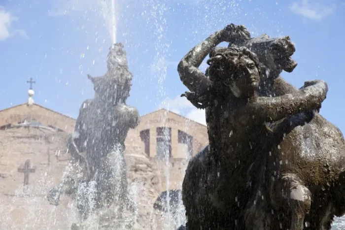 Framed Print : The Fountain of the Naiads in the Piazza della Repubblica and St. Mary of the Angels Framed Print : The Fountain of the Naiads in the Piazza della Repubblica and St. Mary of the Angels