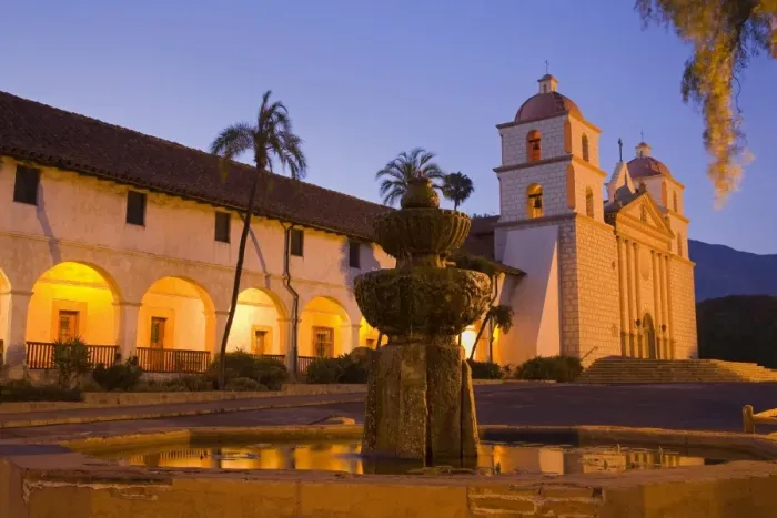 Framed Print : Fountain, Old Mission Santa Barbara, Santa Barbara, California, United States of America Framed Print : Fountain, Old Mission Santa Barbara, Santa Barbara, California, United States of America