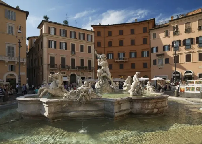Framed Print : Fountain in Piazza Navona, Rome, Lazio, Italy, Europe Framed Print : Fountain in Piazza Navona, Rome, Lazio, Italy, Europe
