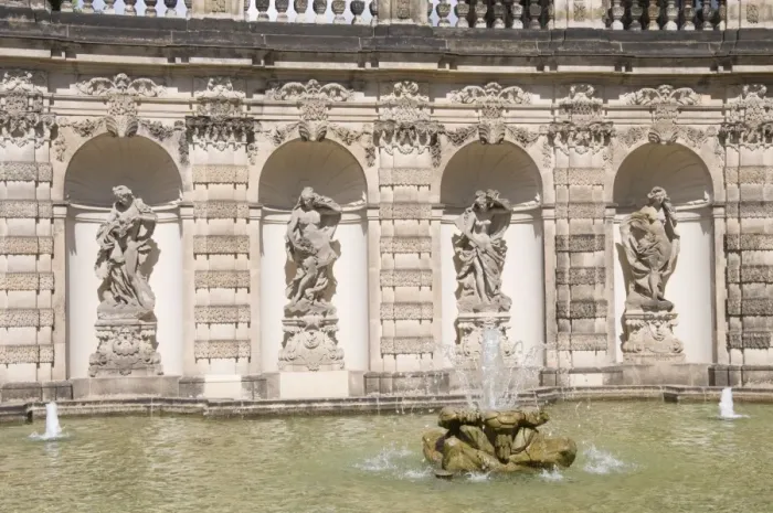 Framed Print : Fountain, Zwinger, Dresden, Saxony, Germany, Europe Framed Print : Fountain, Zwinger, Dresden, Saxony, Germany, Europe