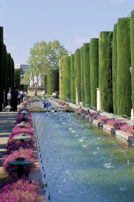 Framed Print : Fountains in gardens