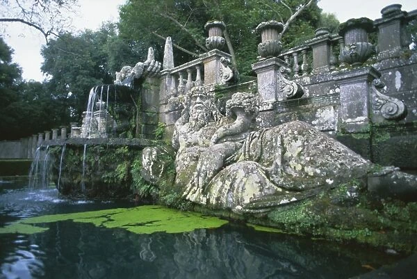 Fountains in the gardens of the Villa Lante