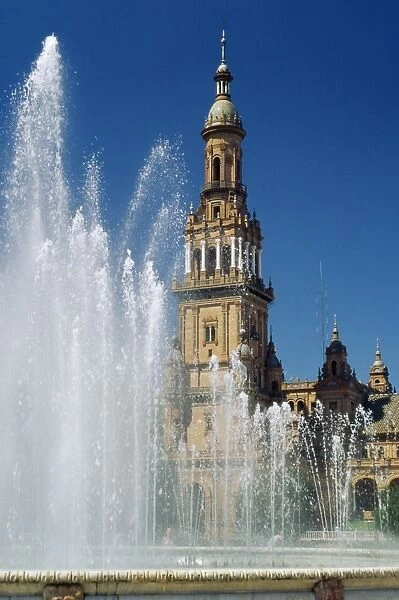 Fountains in the Plaza de Espana