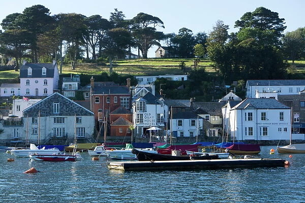 Fowey harbour and town, Cornwall, England, United Kingdom, Europe