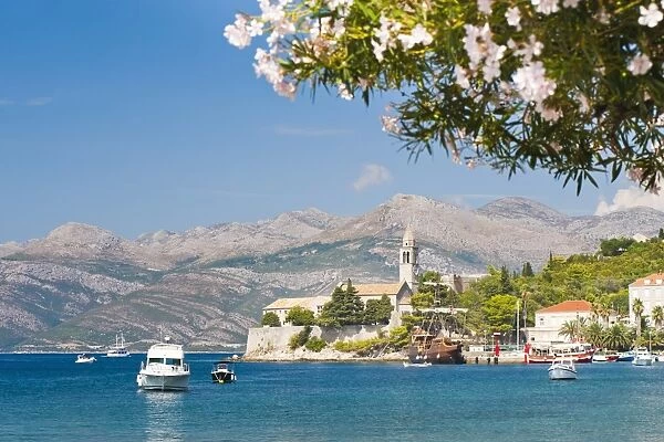 Franciscan Monastery, Lopud Island, Elaphiti Islands (Elaphites), Dalmatian Coast, Adriatic Sea, Croatia, Europe