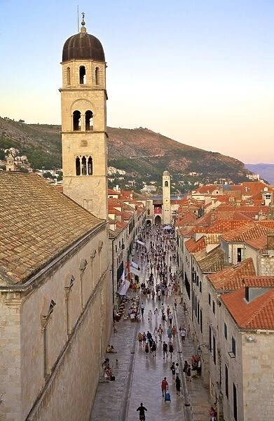 Franciscan Monastery and Stradun, Old city, UNESCO World Heritage Site, Dubrovnik, Croatia, Europe