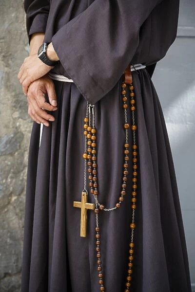 Franciscan monk, Jerusalem, Israel, Middle East