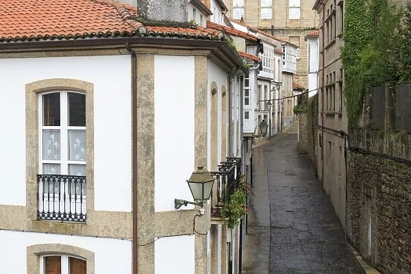 Franco Street in Old Town, Santiago de Compostela, Galicia, Spain, Europe
