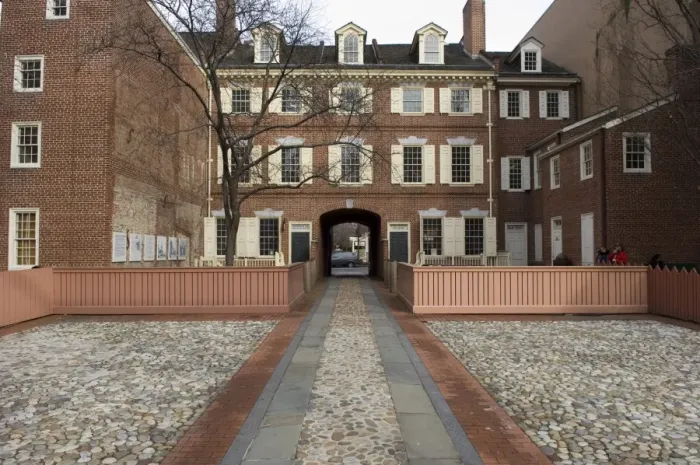 Framed Print : Franklin Court, Philadelphia, Pennsylvania, United States of America, North America Framed Print : Franklin Court, Philadelphia, Pennsylvania, United States of America, North America