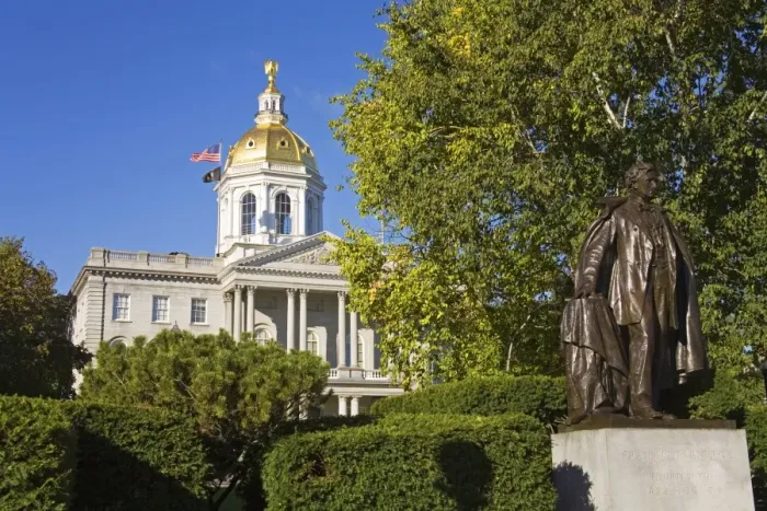 Framed Print : Franklin Pierce statue, State Capitol, Concord, New Hampshire, New England Framed Print : Franklin Pierce statue, State Capitol, Concord, New Hampshire, New England