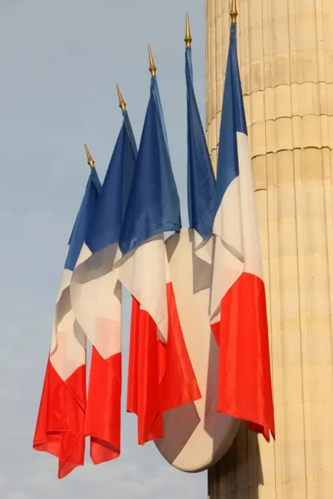 Framed Print : French flags outside the Pantheon, Paris, France, Europe Framed Print : French flags outside the Pantheon, Paris, France, Europe